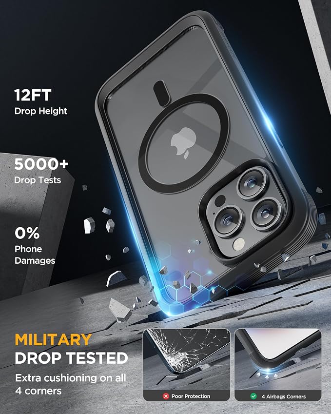 Miracase Magnetic for iPhone 12 Pro Max Case Full-Body Phone case - Image 4