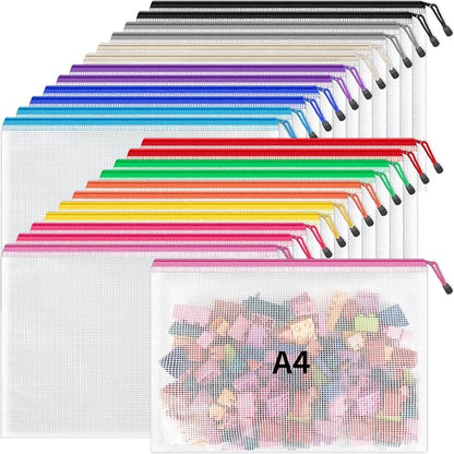 Umriox 24 Pack 12 Colors Zipper Pouches by UMRIOX