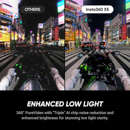 Insta360 X5 - Waterproof 8K 360° Action Camera, Leading Low Light, Invisible - Image 3