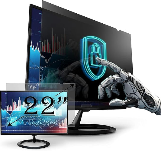 Privacy Screen Filter for 22 Inches Desktop Computer Monitor, Screen Protector by EZProScreenProtector