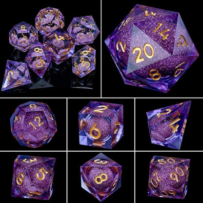 ARUOHHA DND Liquid Core Dice, Role Playing Dice Set D20 D12 D10 D8 D6 D4 - Image 4