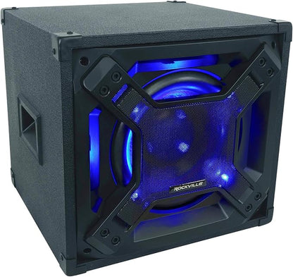 Rockville BASS Blaster 10 750W Powered 10" Home Theater Subwoofer Sub, LED by Rockville