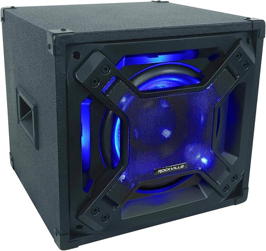 Rockville BASS Blaster 10 750W Powered 10" Home Theater Subwoofer Sub, LED by Rockville