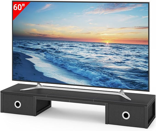 45" Large TV Riser with Fabric Drawers by YAOHUOO