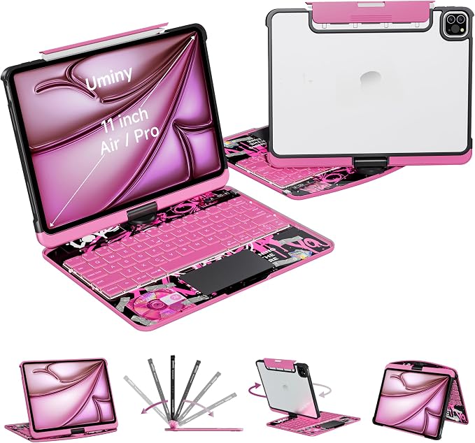 Keyboard Case for iPad 11 inch Pro 4/3/2/1st Gen & 11’’ iPad Air 2025 M3 by Uminy