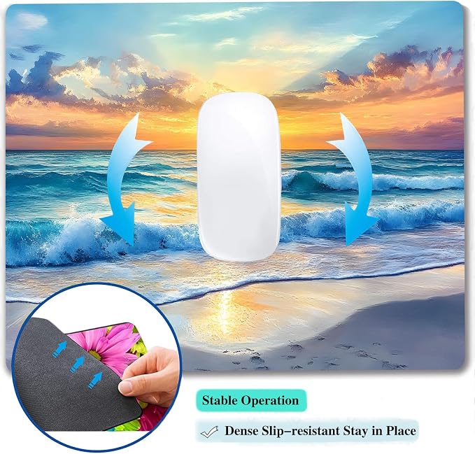 Aesthetic Sunrise Sunset Beach Custom Mouse Pad - Image 5