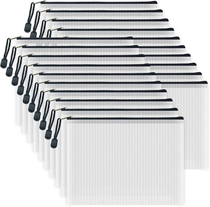 AUSTARK 20 Pcs Zipper File Bags, Plastic Mesh Pouch, Board Game Storage Bag by AUSTARK