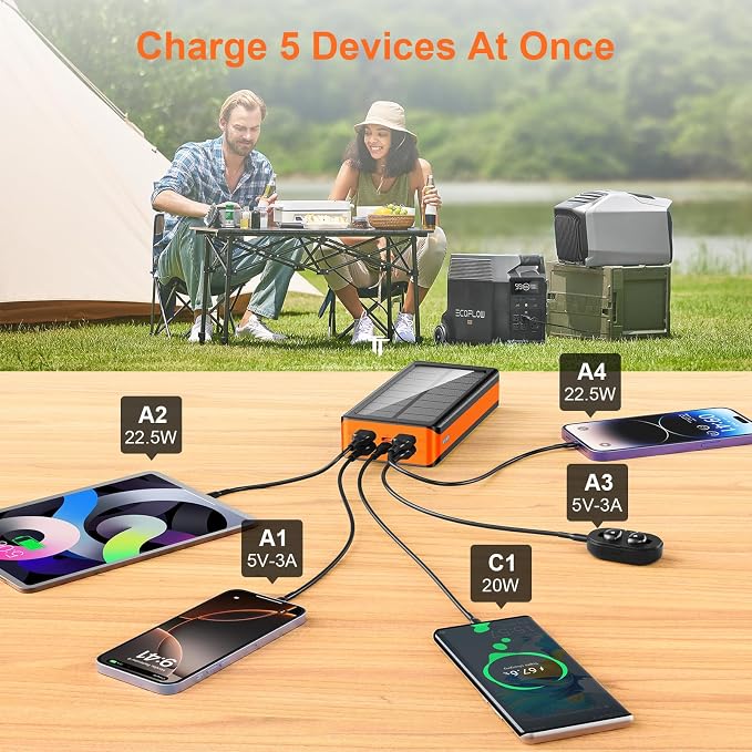 Solar Charger Power Bank 66800mAh Portable Charger - Image 6