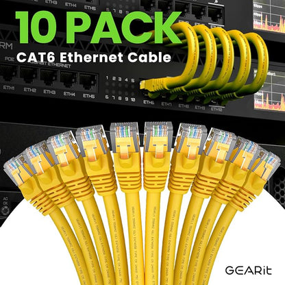 GearIT Cat 6 Ethernet Cable Cat6 Network Patch, Snagless Cord, Internet - Image 2