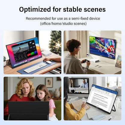 InnoView 23.8" Large Portable Monitor, FHD 144HZ 100% SRGB IPS USB-C HDMI Work - Image 5