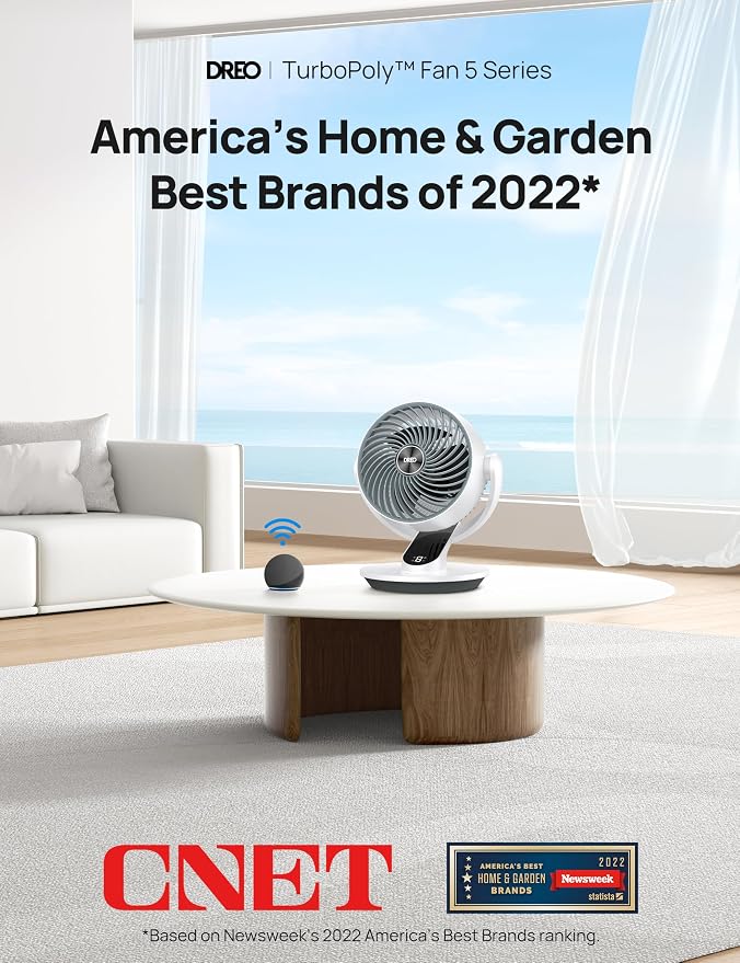 Dreo Smart Fan for Bedroom, 120° Vertical and 90° Oscillating Fan - Image 2