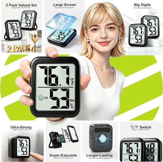 Antonki 2 Pack Room Thermometer - Image 2
