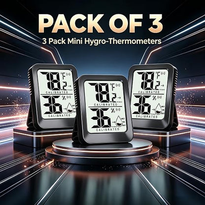 3 Pack Room Thermometer Indoor Hygrometer Digital Mini Humidity Meter Gauge - Image 8