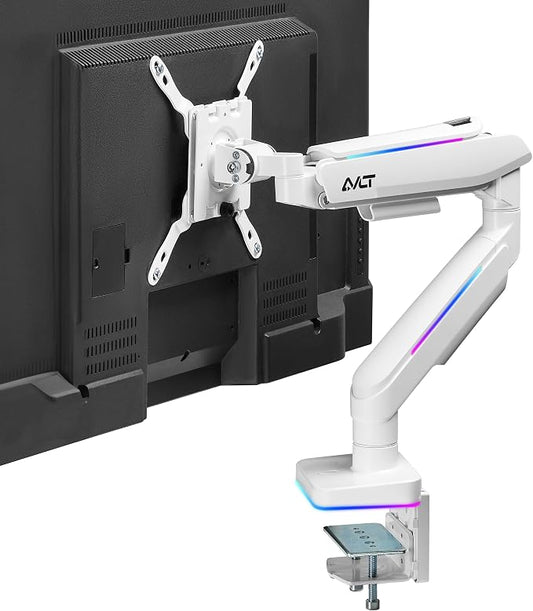 AVLT RGB Lights Single 17”-49” Gaming Monitor Arm Desk Mount, Fits One by AVLT-USA