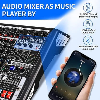 S-10 Audio Mixer 10 channel 8 channel Professional DJ Mixing Console - Image 7