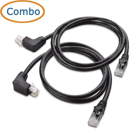 Cable Matters 10Gbps Combo-Pack 90 Degree Cat 6 Ethernet Cable - 3ft - Image 2