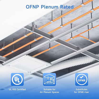 Cable Matters OFNP Plenum Multimode Duplex OM1 Fiber Cable 6.6 Feet / 2m - Image 3