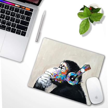 Mouse pad, Mouse pad with Design, Gorilla Oil Painting Graffiti, Funny Home and - Image 2