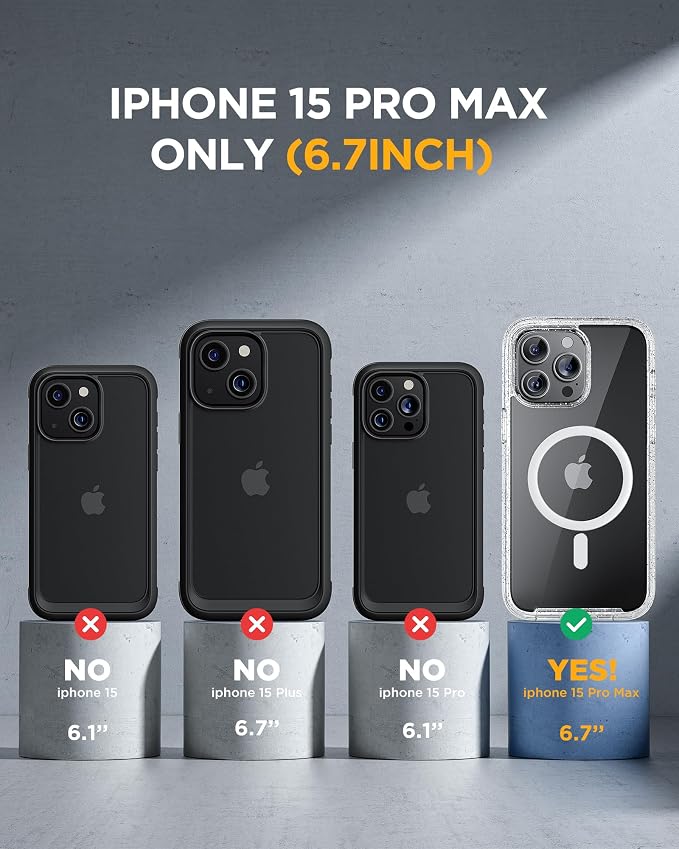 Miracase Magnetic for iPhone 15 Pro Max Case 6.7'' Full-Body Drop Proof Phone - Image 6