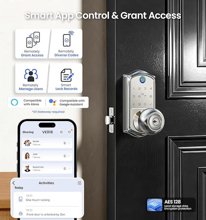Veise VE018 Smart Knob Handle Lock - Image 3