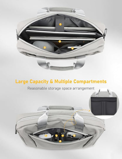 13-14 Inch Laptop Shoulder Bag Business Briefcase Water Resistant Computer - Image 2