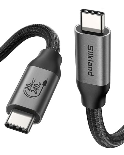 Silkland USB 4 for Long Thunderbolt 4 Cable 16.5FT/5M, 20Gbps Data Transfer by Silkland
