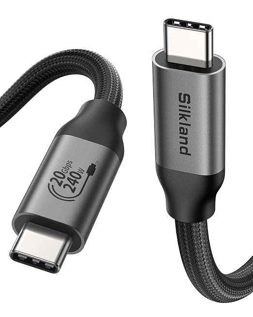 Silkland USB 4 for Long Thunderbolt 4 Cable 16.5FT/5M, 20Gbps Data Transfer by Silkland
