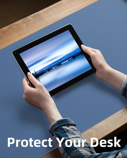 AFIING Leather Desk Pad Protector, Mouse Pad, Office Desk Mat, Non-Slip PU - Image 4