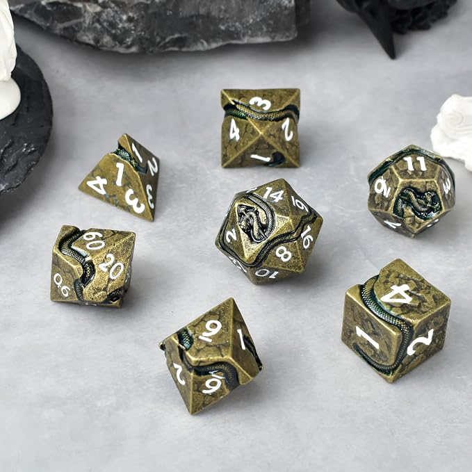 RULE DICE Metal D&D Dice, DND Dice Set, Polyhedral Dice - Image 5