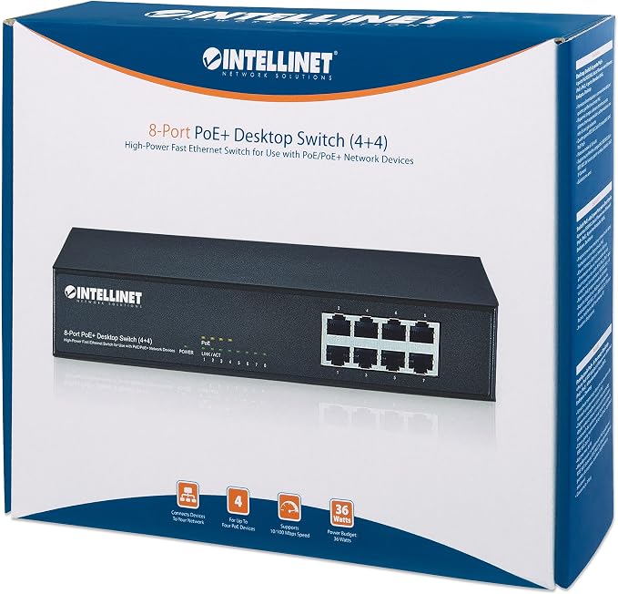 Intellinet 8-Port PoE+ Desktop Switch - Image 6