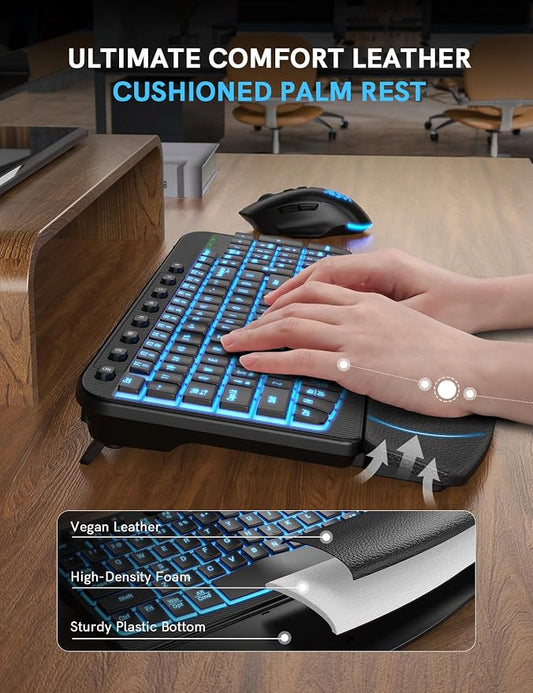 SABLUTE Ergonomic Wireless Keyboard and Mouse Combo - Image 2