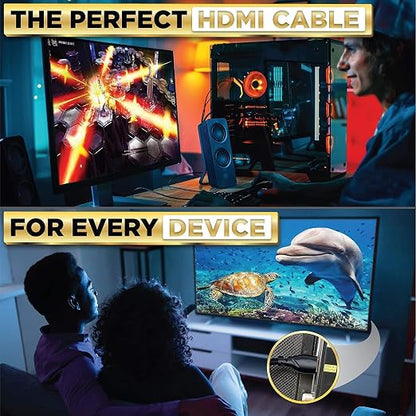 PowerBear 4K HDMI Cable 50 ft | High Speed, Braided Nylon & Gold Connectors - Image 7
