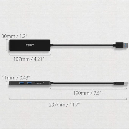 USB Hub 3.0, TSUPY 5 in 1 Multiport Adapter USB 3.0 Hub - Image 7