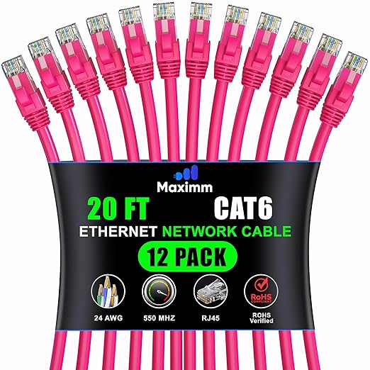 Maximm Cat 6 Ethernet Cable - 20 ft by MaximmCable