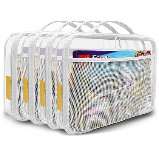 holay 4 Packs PVC Zippered Blocks Set, Board game Storage Organizer Case by OrganizeYourLifeWithholay