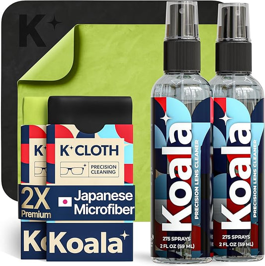 Koala Eyeglass Lens Cleaner Spray Kit | Glasses Cleaner Bottle + Microfiber by KoalaLifestyle