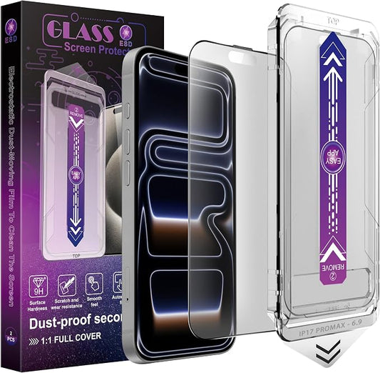 Matte Screen Protector for iPhone 17 Pro Max 6.9-Inch, Auto Dust Removal by Unknown