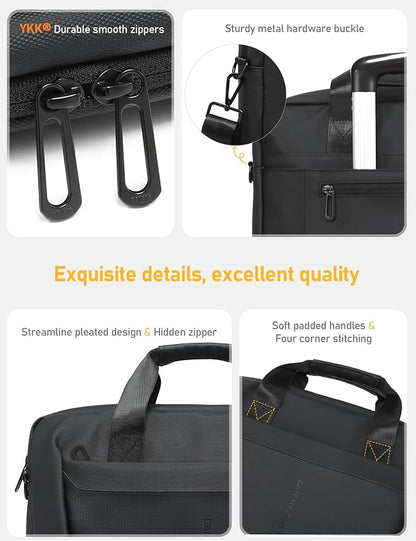 13-14 Inch Laptop Shoulder Bag Business Briefcase Water Resistant Computer - Image 5