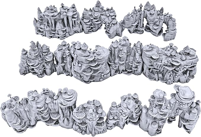 Shroom Grotto Walls by Printable Scenery, 3D Printed Tabletop RPG Scenery and - Image 5
