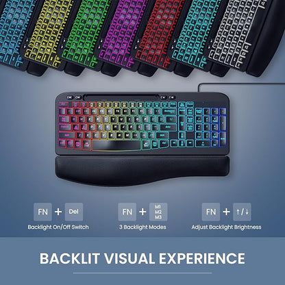 Ergonomic Backlit Keyboard - Image 5