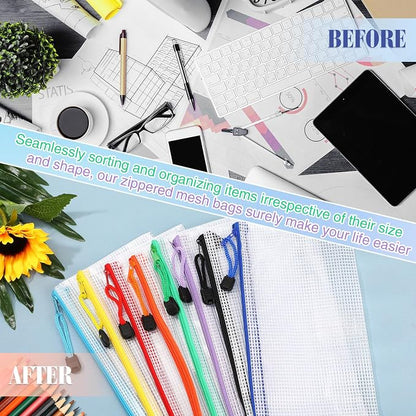 Jetec 32 Pcs Mesh Zipper Bags Toy Storage Bikini Organizer Bag Bolsas Para - Image 6