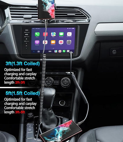 PRAKIE Coiled USB C Cable Fast Charging - Image 4