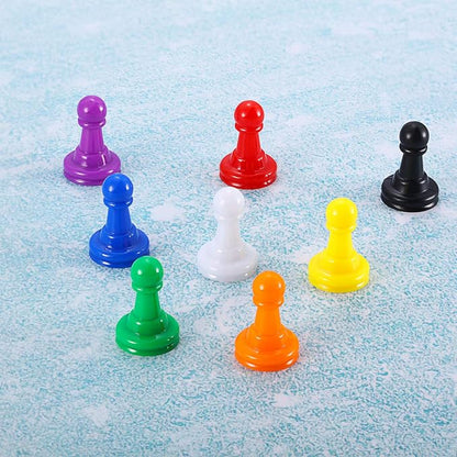 Gejoy 128 Pcs Board Game Pieces Multicolor Plastic Pawns Game Pieces - Image 7