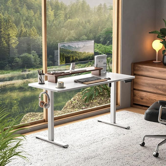 Veken 55 Inch Large Electric Standing Desk, Sit to Stand Up, Heights Adjustable - Image 2