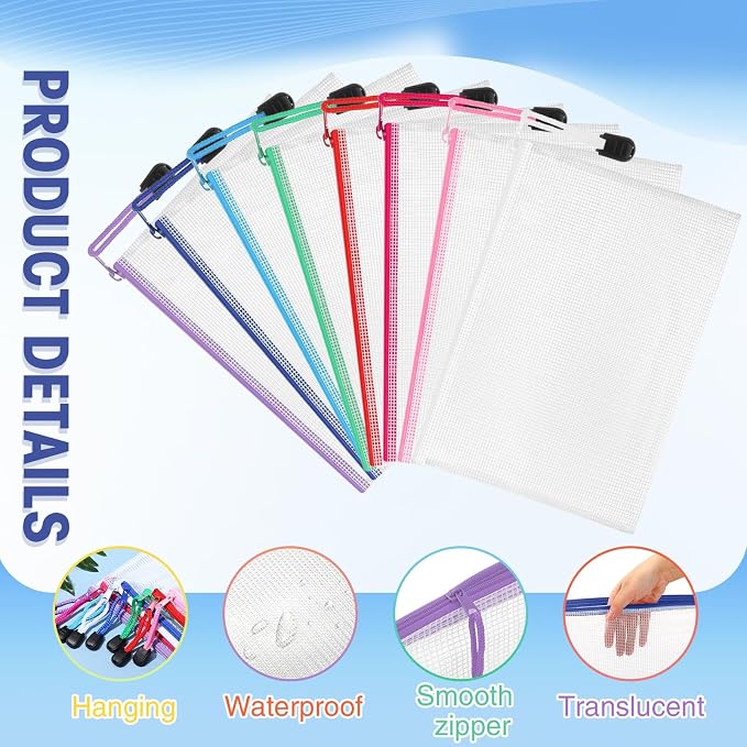 Jetec 32 Pcs Mesh Zipper Bags Toy Storage Bikini Organizer Bag Bolsas Para - Image 3