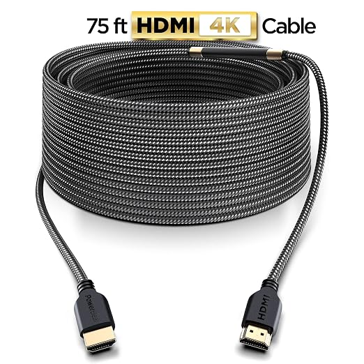 PowerBear 4K HDMI Cable 75 ft | High Speed Hdmi Cables, Braided Nylon & Gold - Image 2