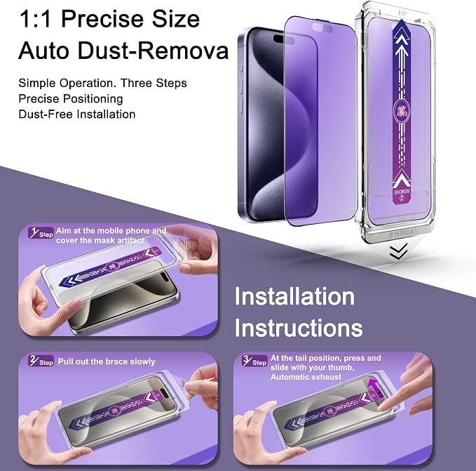 2 Pack Anti Blue Light Matte Screen Protector - Image 3