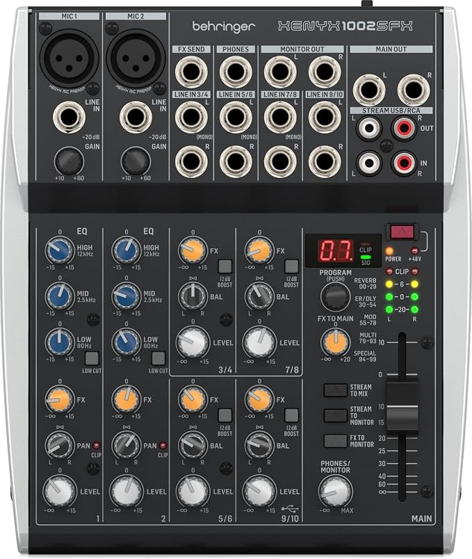 Behringer Xenyx 1002SFX 10-channel Analog Streaming Mixer by Behringer