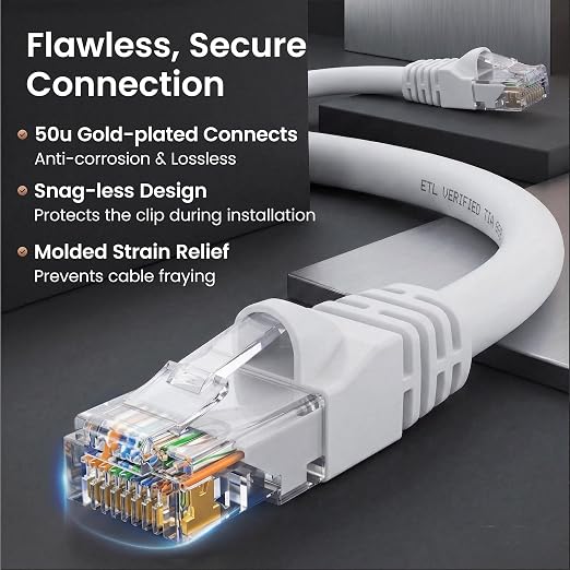 GEARit Cat 6 Patch Cables 1 ft White Cat6 Patch Cables 1ft White/Ethernet Patch - Image 4