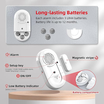 Sanjie Door Alarms When Opened, Door Window Alarm Sensors - Image 6